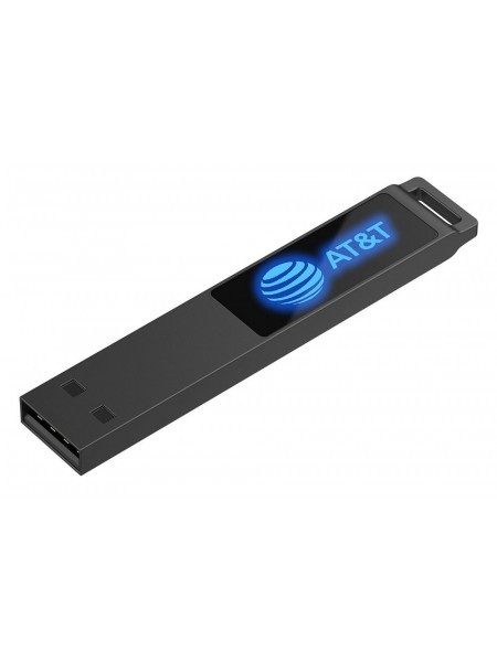 Флешка markBright Black с синей подсветкой, 32 Гб