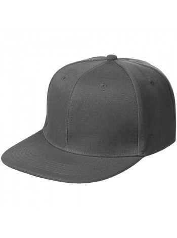 Бейсболка Snapback с прямым козырьком, серая