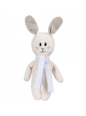 Мягкая игрушка Beastie Toys, заяц с белым шарфом