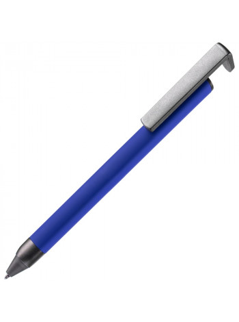 Ручка шариковая Standic с подставкой для телефона, синяя