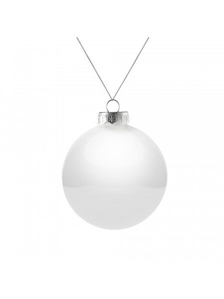 Оформительский шар Finery, 8 см, глянцевый белый