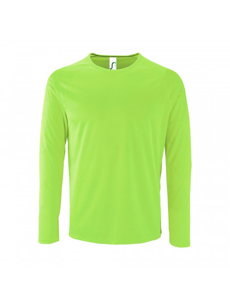 Футболка с длинным рукавом Sporty LSL Men, неоново-зеленая