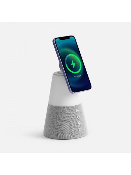 Bluetooth-колонка с беспроводной зарядкой и подсветкой Cone Sonance, серая