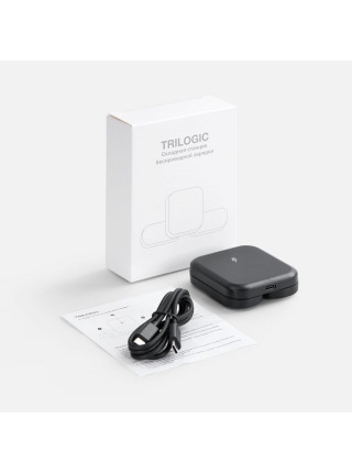 Складная станция беспроводной зарядки Trilogic, черная
