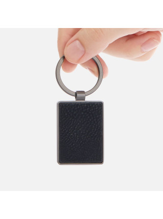 Брелок Gun Metal Leather Rectangle, графитовый